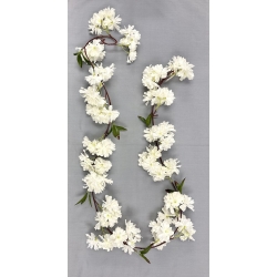 Cherry Blossom Garland White 6'